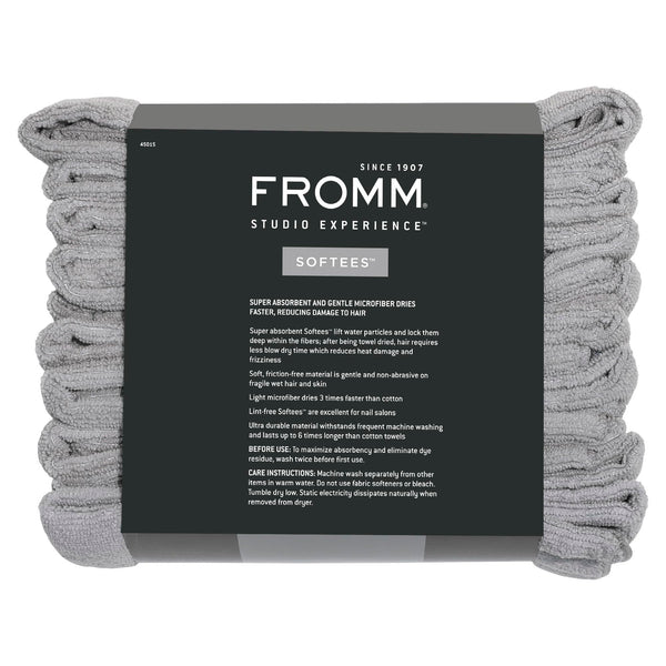 FROMM Softees Grey Microfiber Towels 10-pack