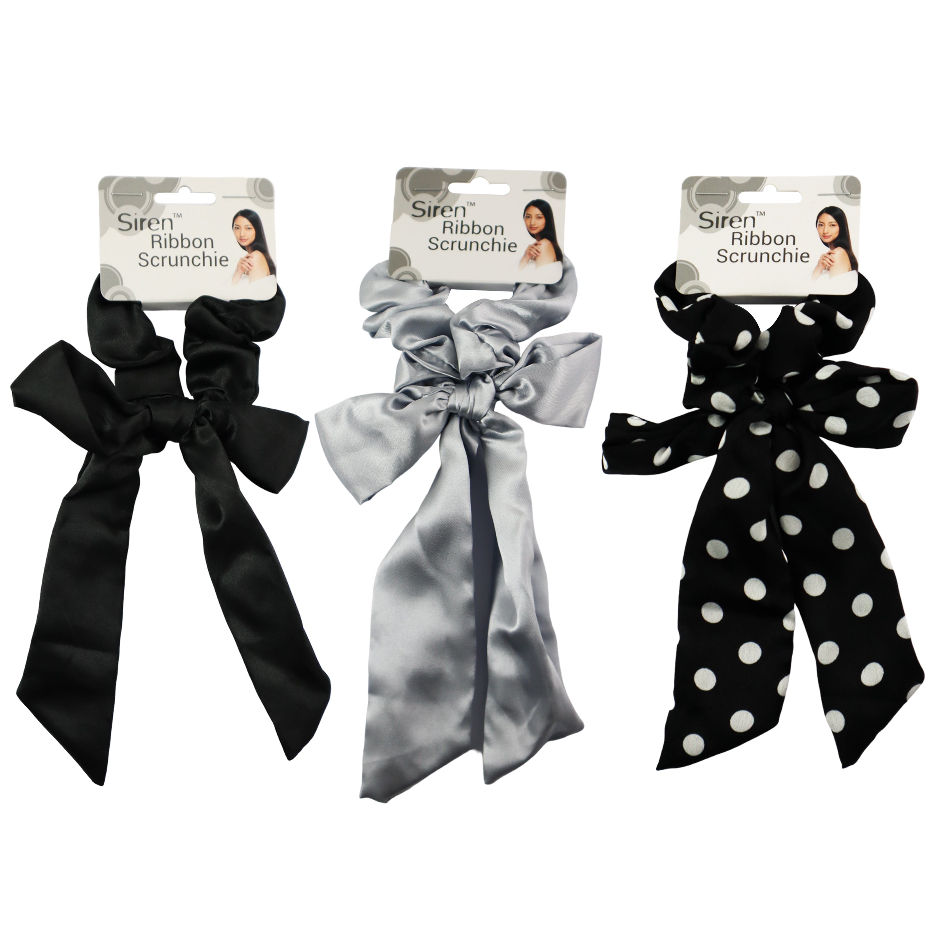Siren Ribbon Scrunchie 1pc Assorted