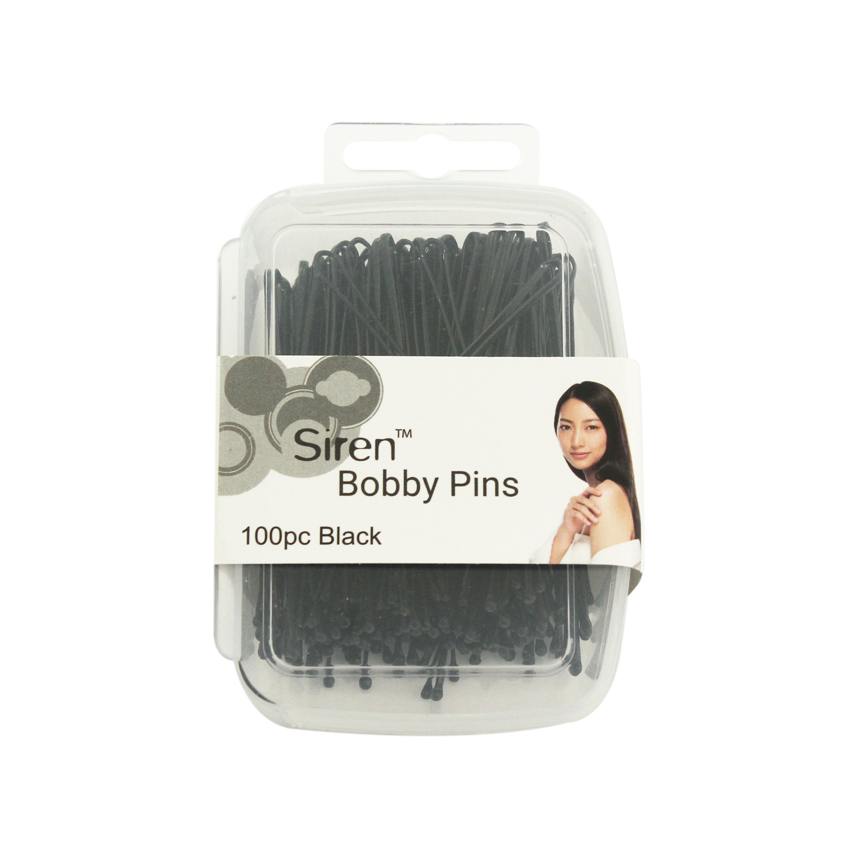 Siren Bobby Pins Large 100pc Black