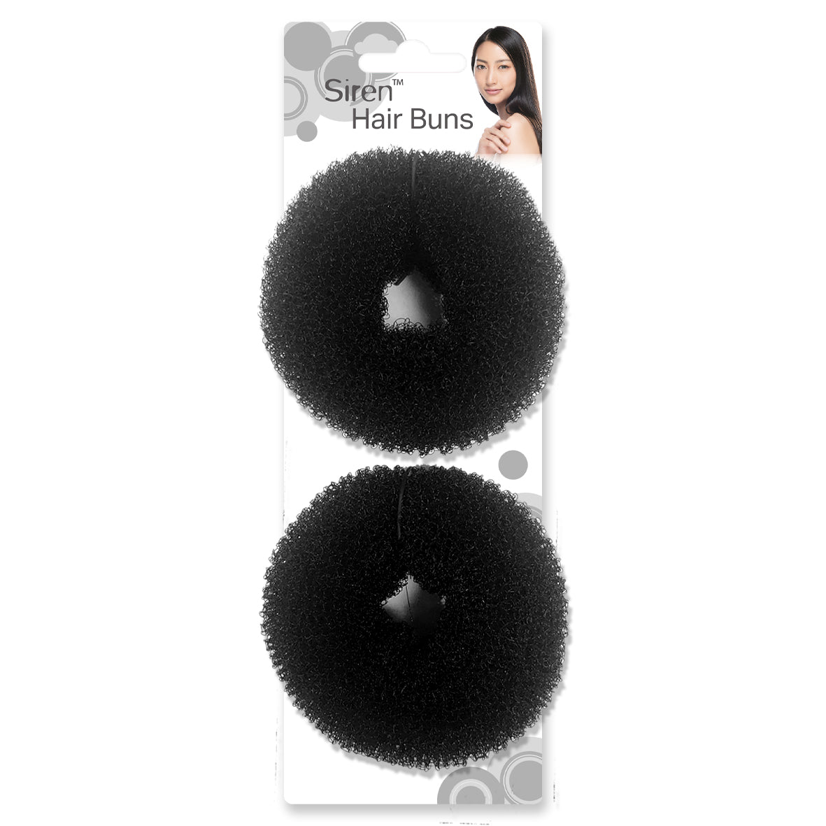 Siren Black Hair Buns 2pc