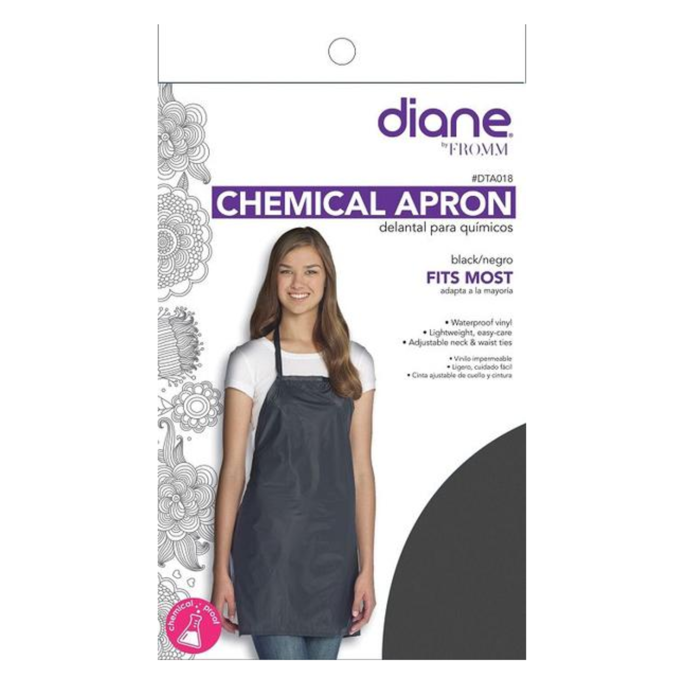 Diane Chemical Salon Apron Black