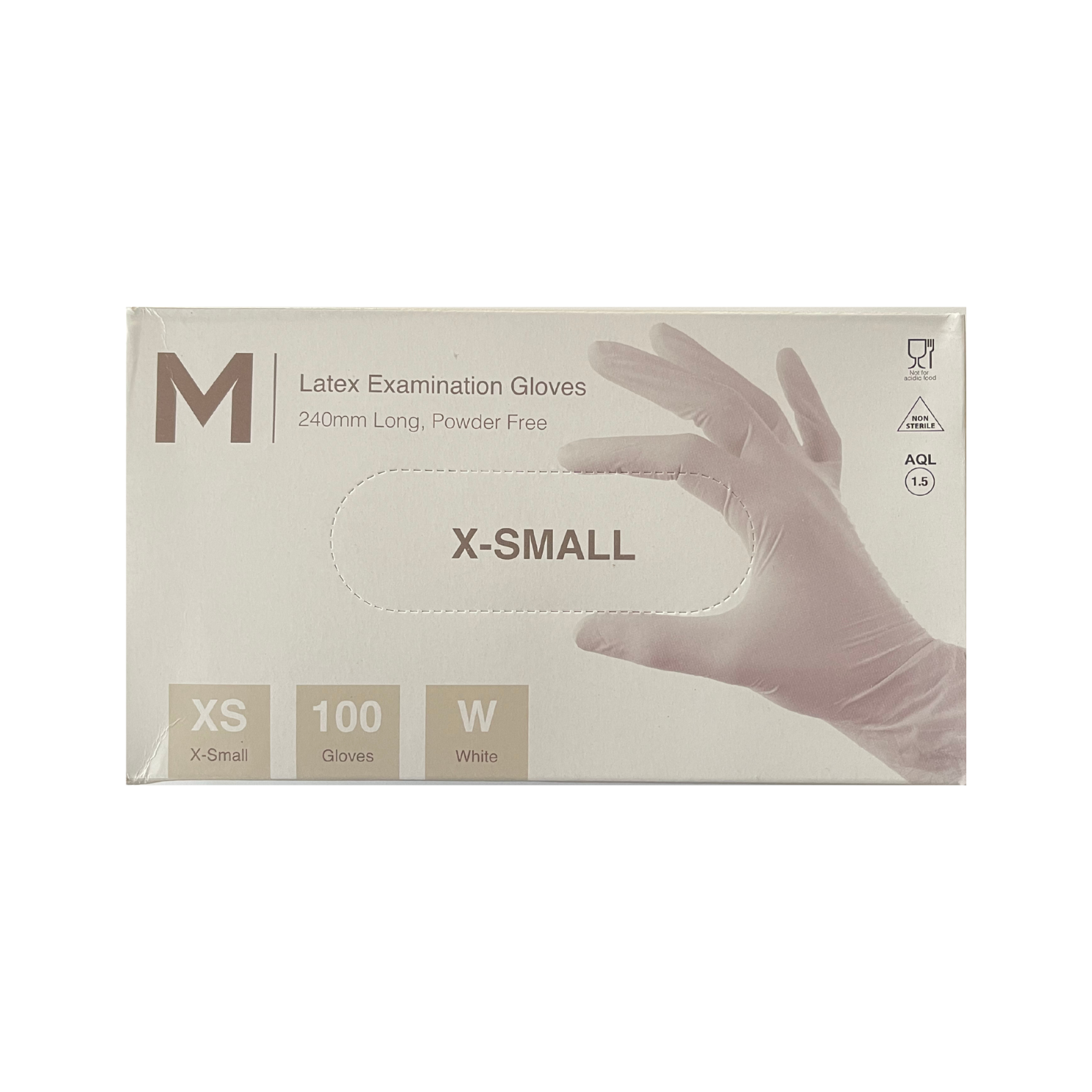 Latex Gloves X-Small - 100 Gloves