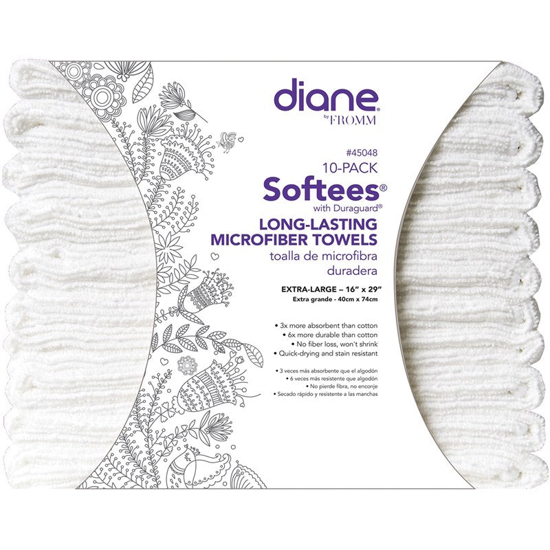 FROMM Softees White Microfiber Towels 10-Pack