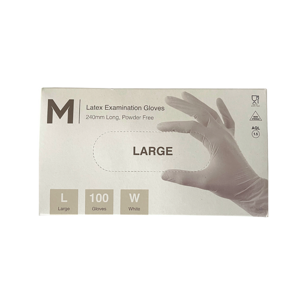 Latex Gloves Large  - 100 Gloves
